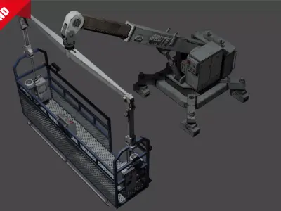 Building Maintenance Low-poly 3D model Low-poly 3D model