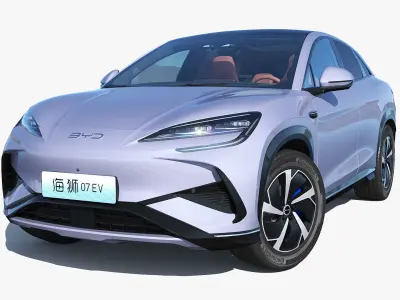 2025 BYD Sea lion 07 EV with interior 3D model