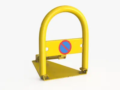 Parking Barrier Low-poly 3D model