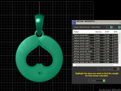 SPADE COIN PENDANT 3D PRINTABLE MODEL  3D print model