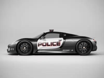 Porsche 918 Spyder Police 3D model