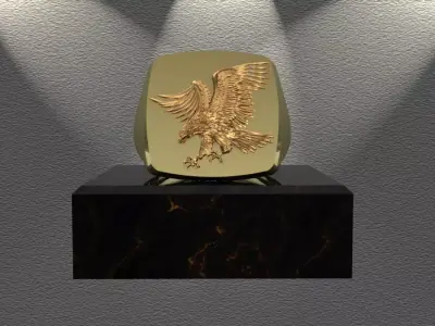 Eagle ring 3D print model get