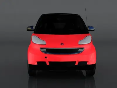 Smart Fortwo 2010 Low-poly 3D model