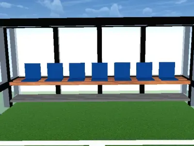 Soccer Bench 3D model