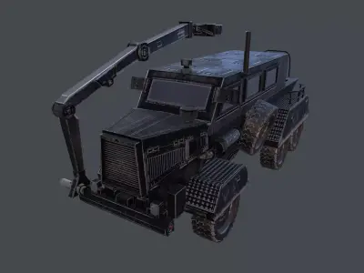 Buffalo armored vehicle Low-poly 3D model