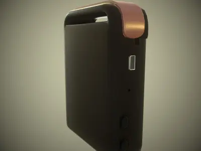 GPS 3D model mobile phone with antenna Low-poly 3D model