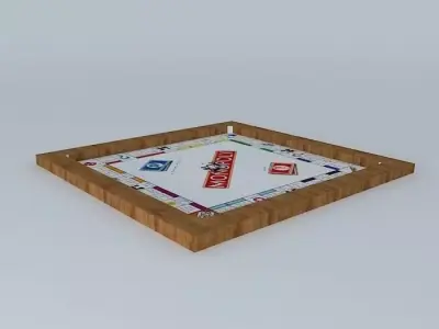 Monopoly game board Free 3D model
