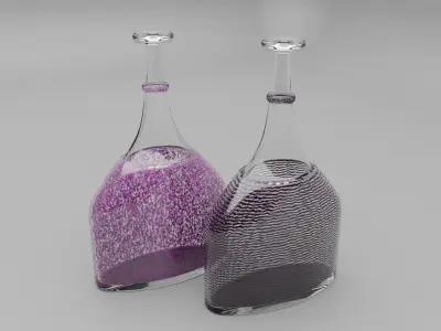 Decorative glass vase  3D model