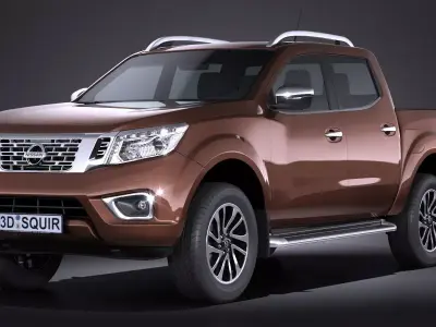 Nissan NP300 Navara Double Cab 2016 3D model