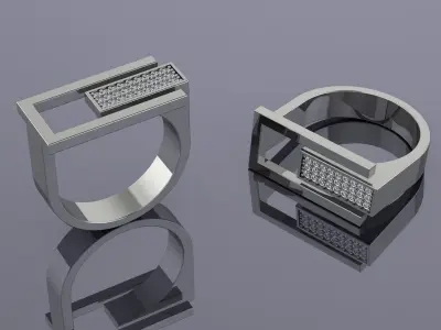 Jewelry Ring Gold Mk-087 3D print model