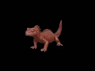 Salamander Animal Sculpture 3D print model