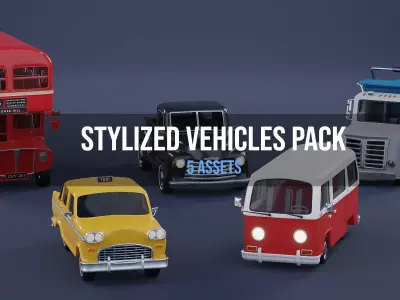 Stylized Vehicles 3D Model Pack