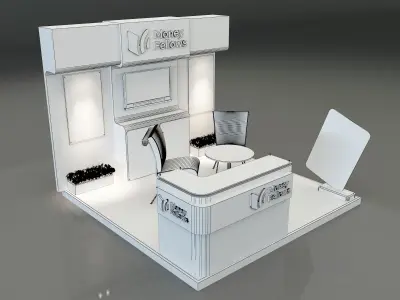 Booth Exhibition Stand a 652c 3D model