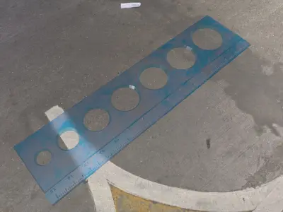 PlasticRuler circles Low-poly 3D model