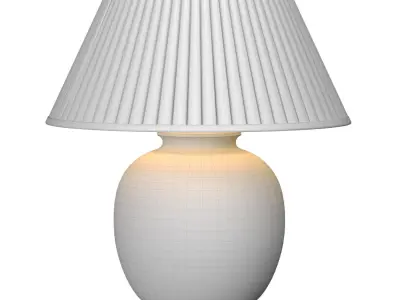 Chrysanthemum Porcelain Large Nightstand European Table Lamp 3D model