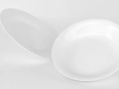 Plate and Bowl 3D model