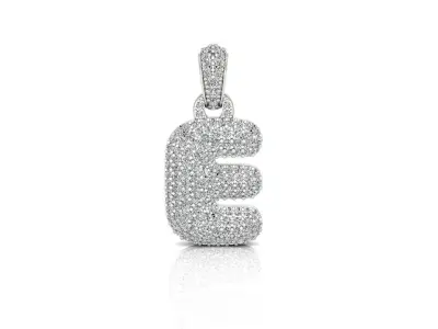 Alphabet Bubble E 3D print model