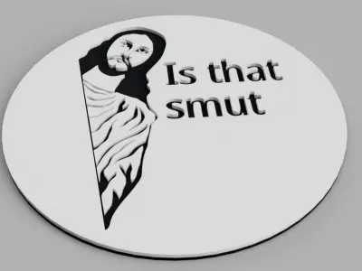 Jesus Is that smut Logo Coaster Free 3D print model