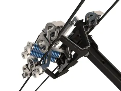 Ski Gondola Lift Towers collection 3D model