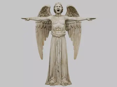 Weeping Angel Statue Low-poly 3D model