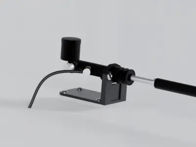 Hydraulic handbrake with extension rod Low-poly 3D model