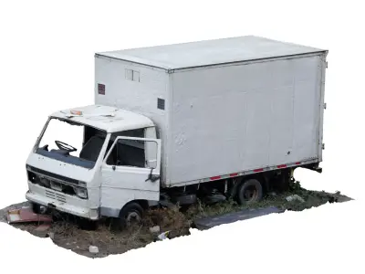 Abandoned Truck RAW 3D Scan 3D model
