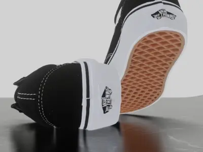 VANS 3D SHOES - BLACK Low-poly 3D model