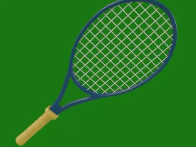 Tenis Racket Low-poly 3D model