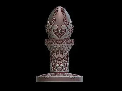 Ornament Egg On ornament stand 3D print model