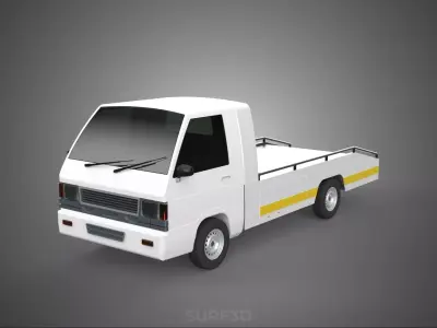 FLATBED TOW TRUCK TOWING TOWTRUCK PICK UP RECOVERY VEHICLE 3D model