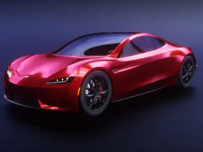 Tesla Roadster 2 Low-poly 3D model