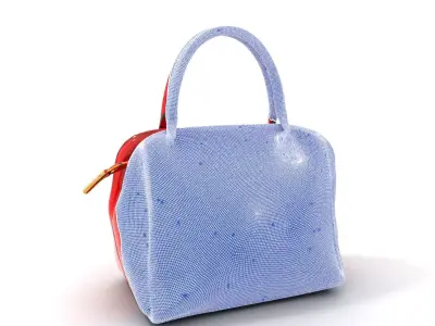 Vibrant Red Handbag model pack Low-poly 3D model