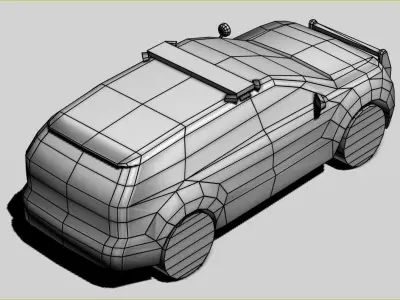 Generic Police v4 SUV Low-poly 3D model