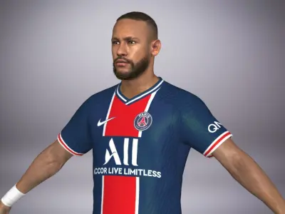 Football Player 11 Low-poly 3D model