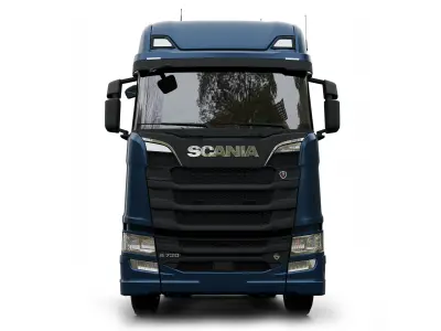 Realistic truck Low-poly 3D model