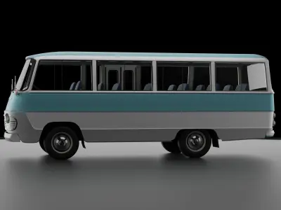 Toyota Light Bus 1963 3D Model left hand drive version 3D model