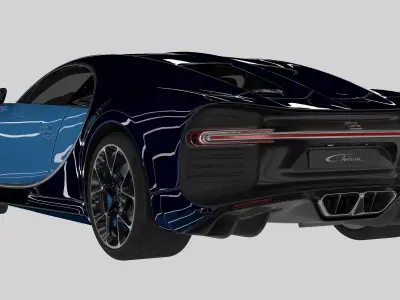 2018 Bugatti Chiron - Simple Interior 3D model
