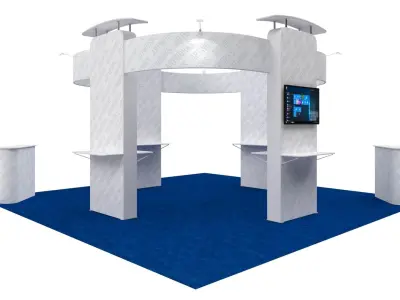 Exhibition booth 20x20ft 3DM019 3D model