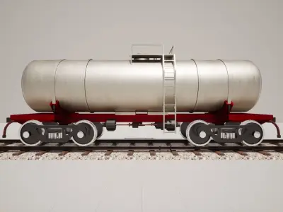 Animated game-ready TankcarV3 Low-poly 3D model