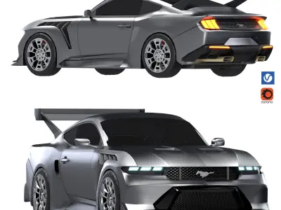 ford mustang gtd 2025 3D model