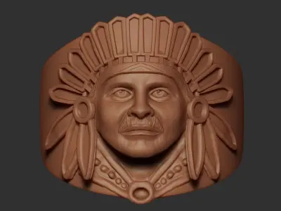 Red Indian Ring 3D print model