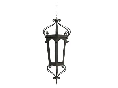 Wrought iron lantern 2 Low-poly 3D model