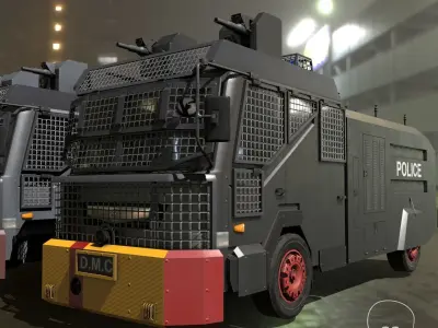 DAEJI ARMORED WATER CANNON AWC Low-poly 3D model