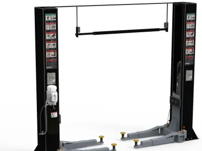 Two Post Car Lift Low-poly 3D model