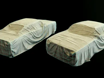 Car Cover e Low-poly 3D model