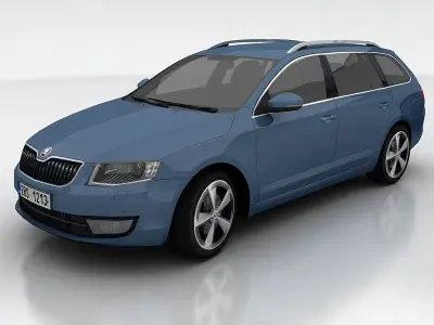 Skoda Octavia 3 Combi Low-poly 3D model