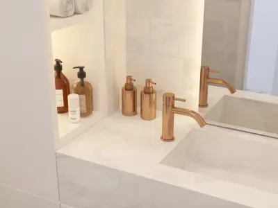 Modern bathroom interior 02 3D model