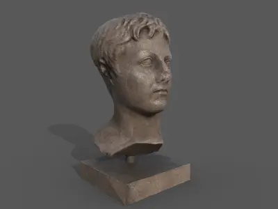 Bust of Drusus Low-poly 3D model