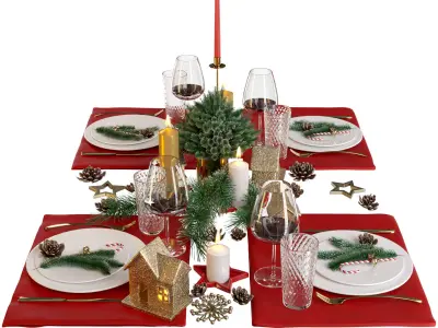 New year serving 3D model