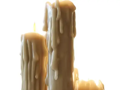 Candles set 3D model
